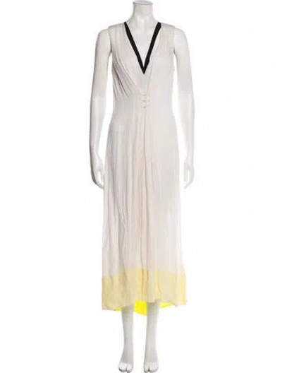 Pre-owned A.l.c Silk Long Dress In Neutral