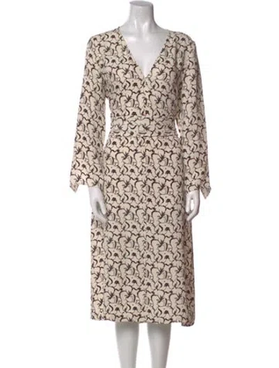 Pre-owned A.l.c Silk Long Dress In Neutral