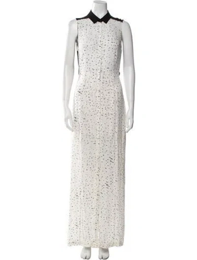 Pre-owned A.l.c Silk Long Dress In Neutral