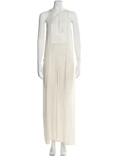 Pre-owned A.l.c Silk Long Dress In Neutral