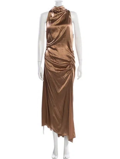 Pre-owned A.l.c Silk Long Dress In Neutral