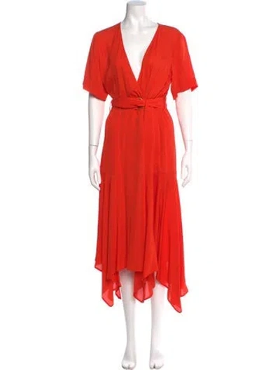 Pre-owned A.l.c Silk Long Dress In Orange