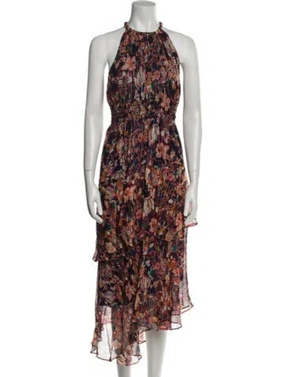 Pre-owned A.l.c Silk Long Dress In Orange