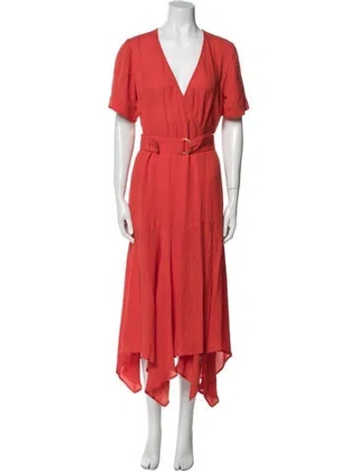 Pre-owned A.l.c Silk Long Dress In Orange