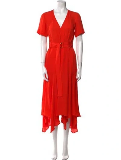 Pre-owned A.l.c Silk Long Dress In Orange