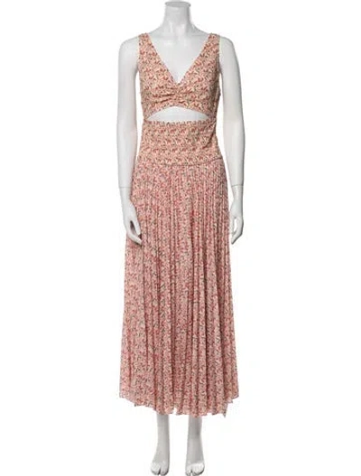 Pre-owned A.l.c Silk Long Dress In Orange