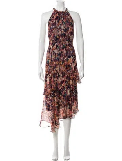 Pre-owned A.l.c Silk Long Dress In Orange