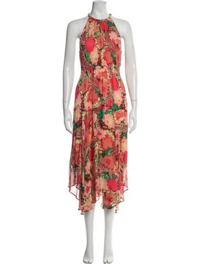 Pre-owned A.l.c Silk Long Dress In Orange
