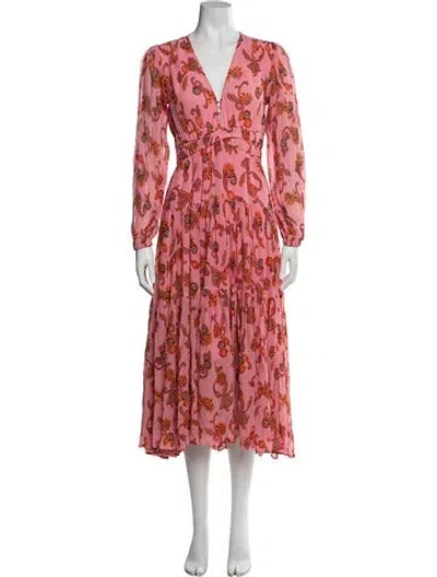 Pre-owned A.l.c Silk Long Dress In Pink