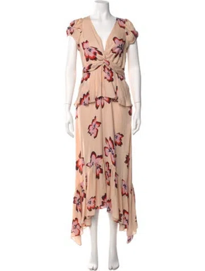 Pre-owned A.l.c Silk Long Dress In Pink