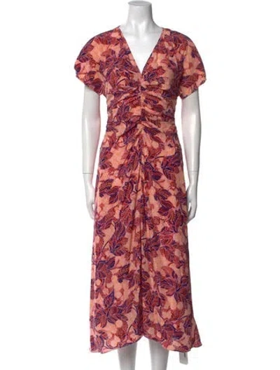 Pre-owned A.l.c Silk Long Dress In Pink