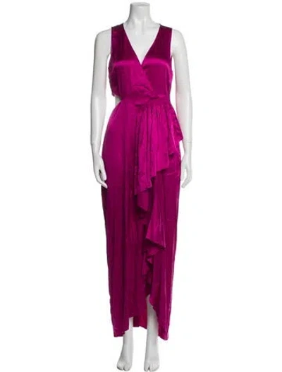 Pre-owned A.l.c Silk Long Dress In Pink