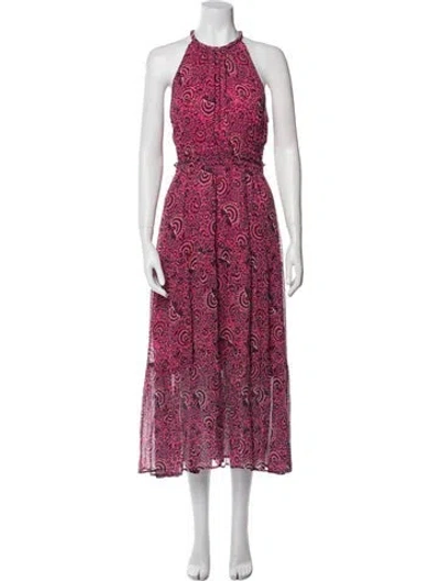 Pre-owned A.l.c Silk Long Dress In Pink