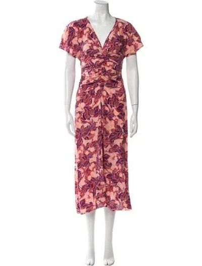 Pre-owned A.l.c Silk Long Dress In Pink
