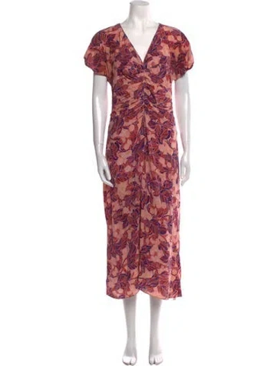 Pre-owned A.l.c Silk Long Dress In Pink