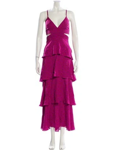 Pre-owned A.l.c Silk Long Dress In Pink