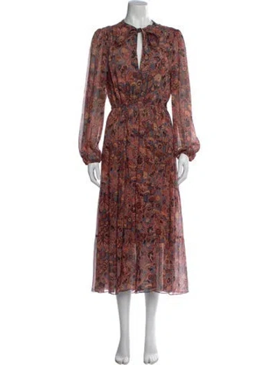Pre-owned A.l.c Silk Long Dress In Pink