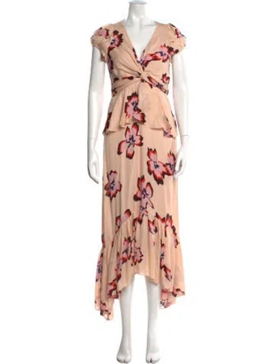 Pre-owned A.l.c Silk Long Dress In Pink