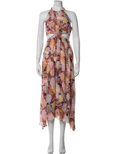 Pre-owned A.l.c Silk Long Dress In Pink