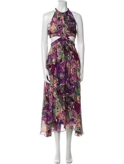 Pre-owned A.l.c Silk Long Dress In Purple