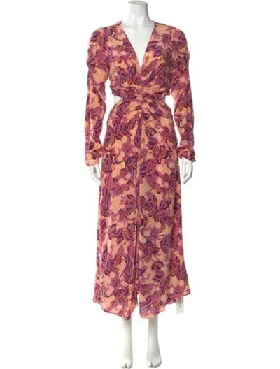 Pre-owned A.l.c Silk Long Dress In Purple