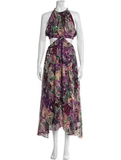 Pre-owned A.l.c Silk Long Dress In Purple