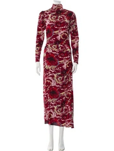 Pre-owned A.l.c Silk Long Dress In Red