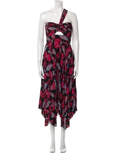 Pre-owned A.l.c Silk Long Dress In Red