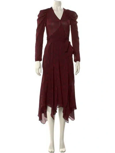 Pre-owned A.l.c Silk Long Dress In Red
