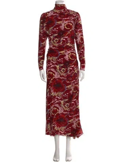 Pre-owned A.l.c Silk Long Dress In Red