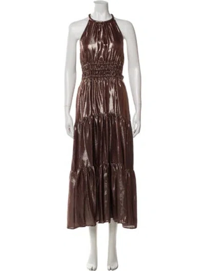 Pre-owned A.l.c Silk Long Dress In Red