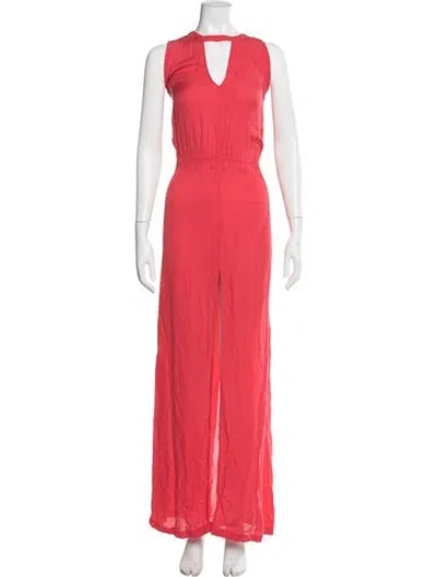 Pre-owned A.l.c Silk Long Dress In Red