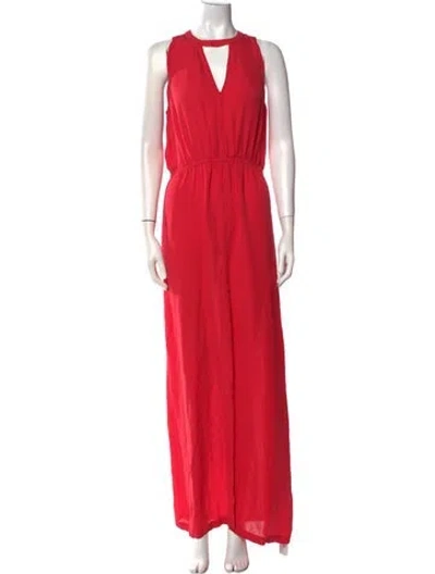 Pre-owned A.l.c Silk Long Dress In Red