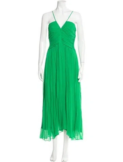 Pre-owned A.l.c Silk Long Dress W/ Tags In Green