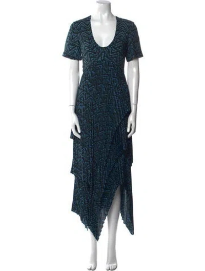 Pre-owned A.l.c Silk Long Dress W/ Tags In Multi