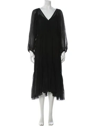 Pre-owned A.l.c Silk Long Dress W/ Tags In Multi