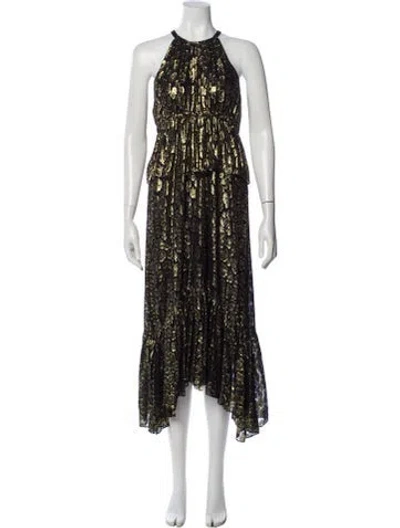 Pre-owned A.l.c Silk Long Dress W/ Tags In Multi