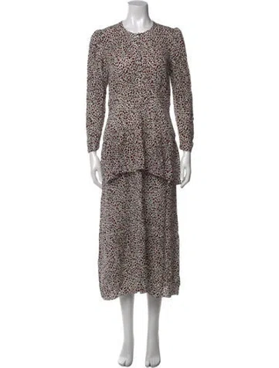 Pre-owned A.l.c Silk Long Dress In White