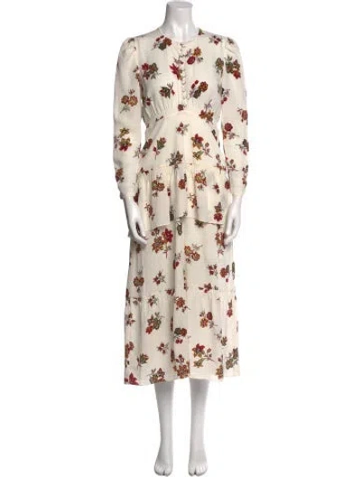 Pre-owned A.l.c Silk Long Dress In White