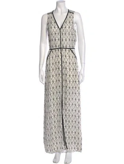 Pre-owned A.l.c Silk Long Dress In White