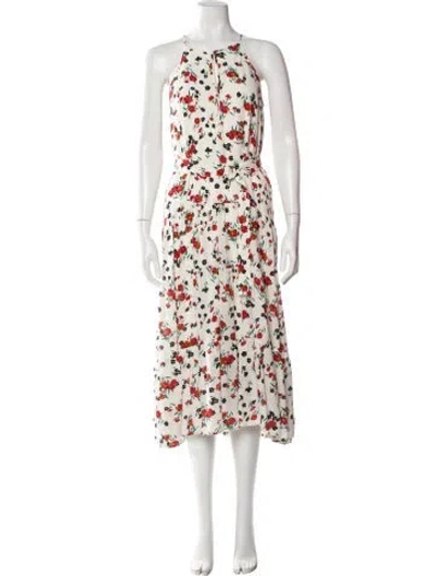 Pre-owned A.l.c Silk Long Dress In White