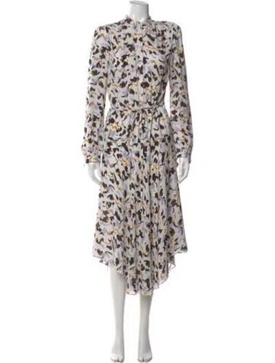 Pre-owned A.l.c Silk Long Dress In White