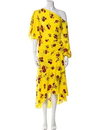 Pre-owned A.l.c Silk Long Dress In Yellow