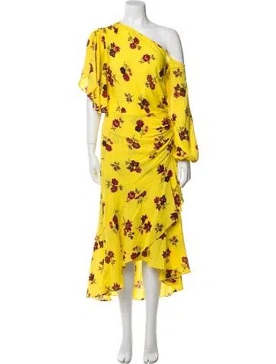 Pre-owned A.l.c Silk Long Dress In Yellow