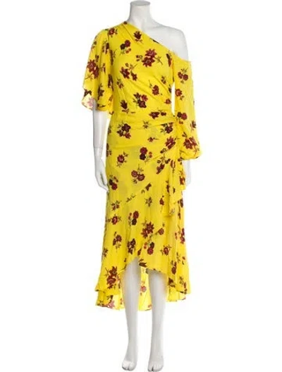 Pre-owned A.l.c Silk Long Dress In Yellow