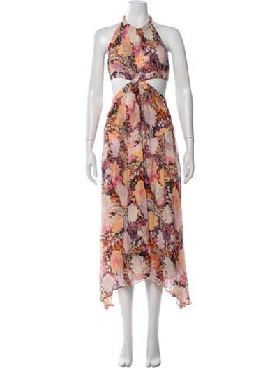 Pre-owned A.l.c Silk Long Dress In Yellow
