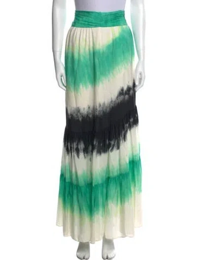 Pre-owned A.l.c Silk Long Skirt In Multi