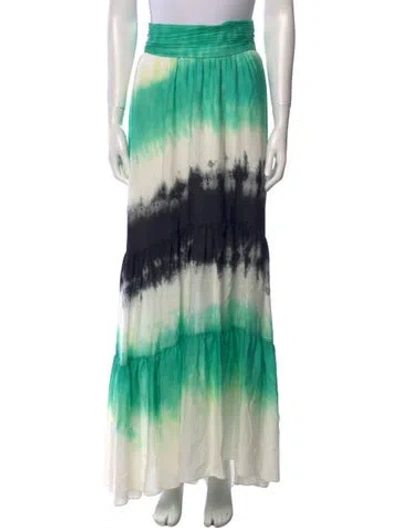 Pre-owned A.l.c Silk Long Skirt In Multi