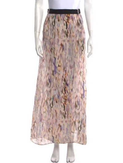 Pre-owned A.l.c Silk Long Skirt In Purple