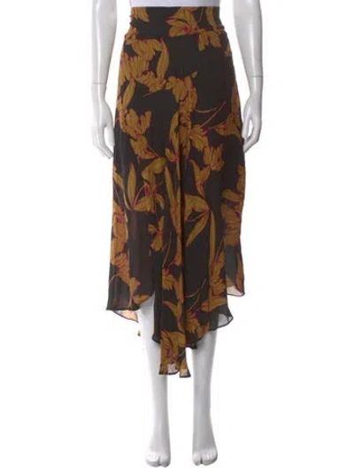 Pre-owned A.l.c Silk Long Skirt W/ Tags In Black